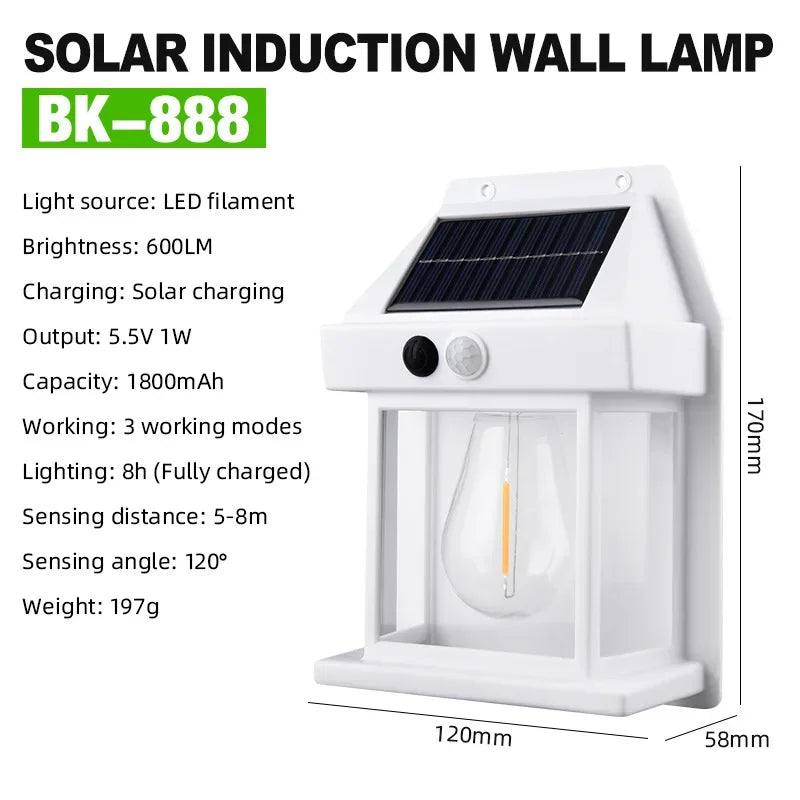 Solar LED Wall Light – Motion Sensor & IP65 Waterproof