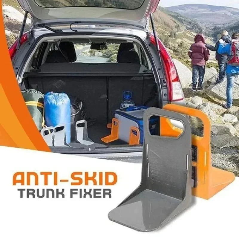 2pc Car Back Auto Trunk Fixed Rack Holder Stand Shake-proof Organizer Fence Storage Holder Adjustable Distance Storage Box Fixer Zpaxo