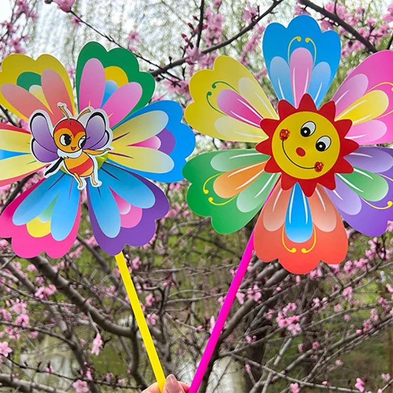 Cartoon Insect Flower Windmill Whirligig Home Garden Decoration Zpaxo