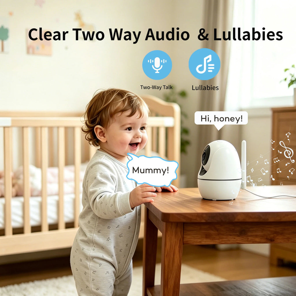 Video Baby Monitor Camera Pan Tilt Zoom Babyphone Cam Night Vision Zpaxo