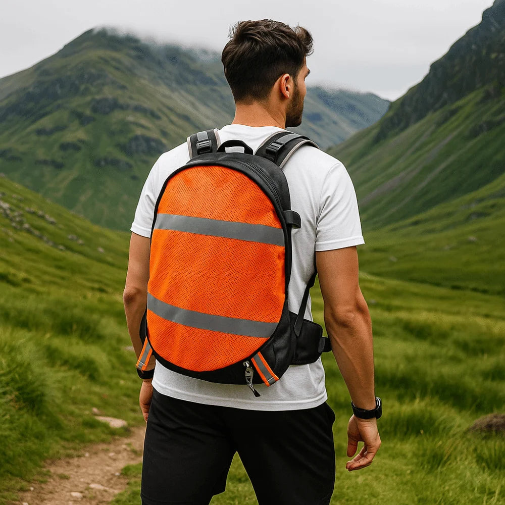 4Pcs/Set High Visibility Mesh Safety Panels Warning Water-Resistant Tent Backpack Cover Breathable Lightweight Zpaxo