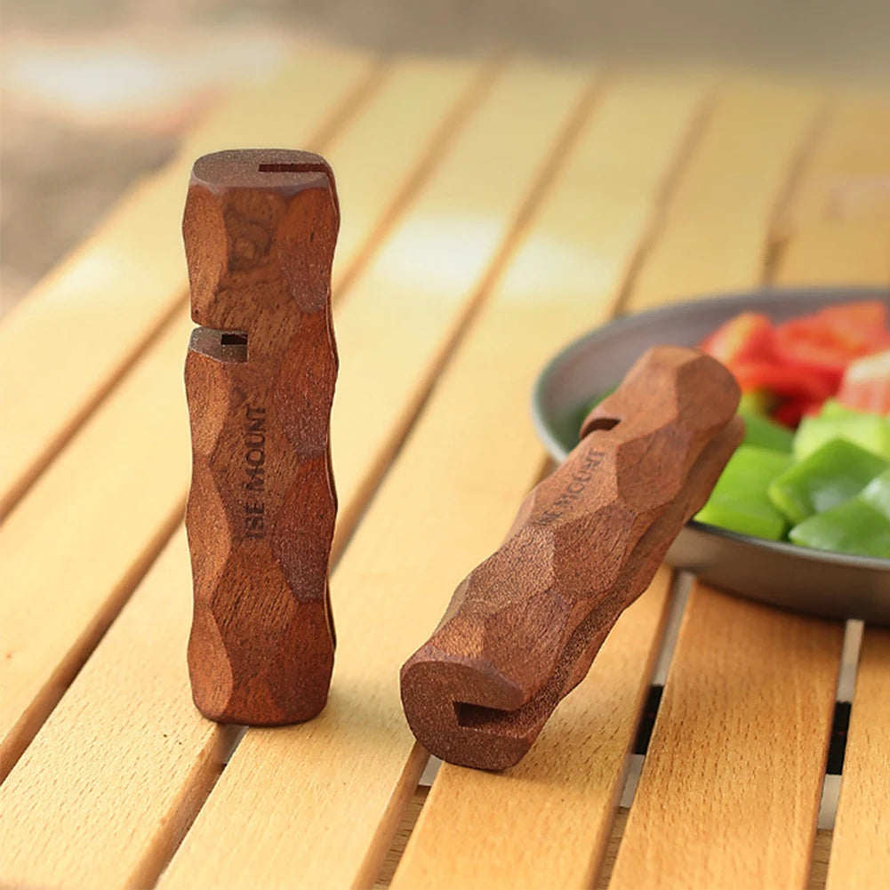 Heat Resistant Pan Holder Solid Wood BBQ Handle Cookware Sauce