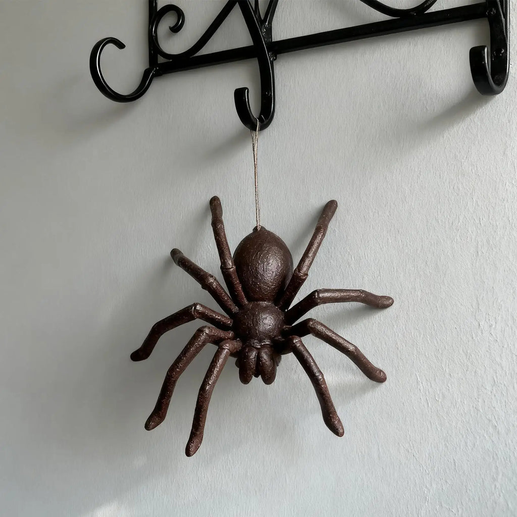 Halloween Spider Figure Seasonal Scene Prop Statue Cast Iron Mantel