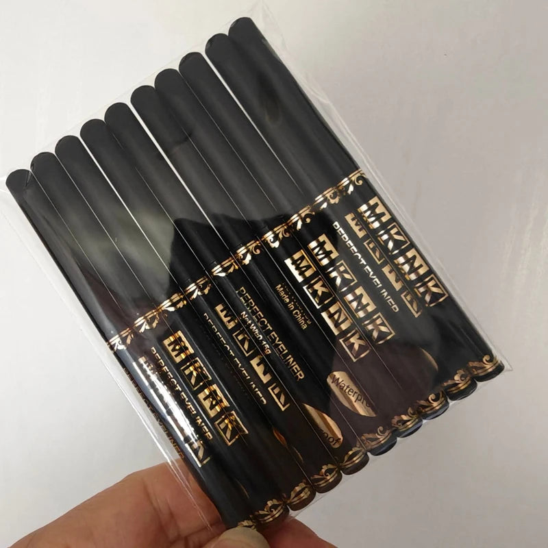 Lasting Waterproof Black Brown Eyeliner Pencil Smudge-Proof Sweat-Resistant Matte Smooth Eyeliner Gel Pencil for Bold Eye Makeup Zpaxo