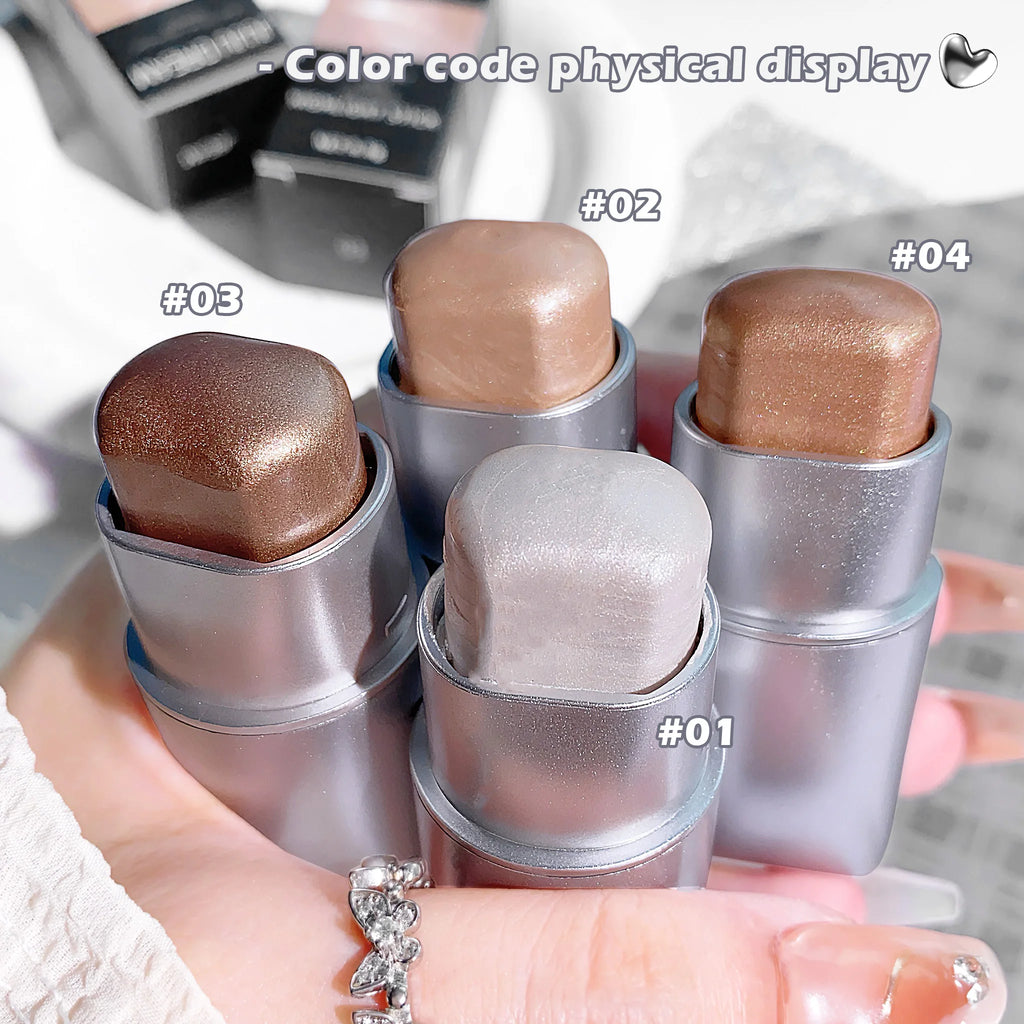 Fluorescent highlighter - Moist facial skin, natural contouring, brightening lighting effects and highlight effects Zpaxo