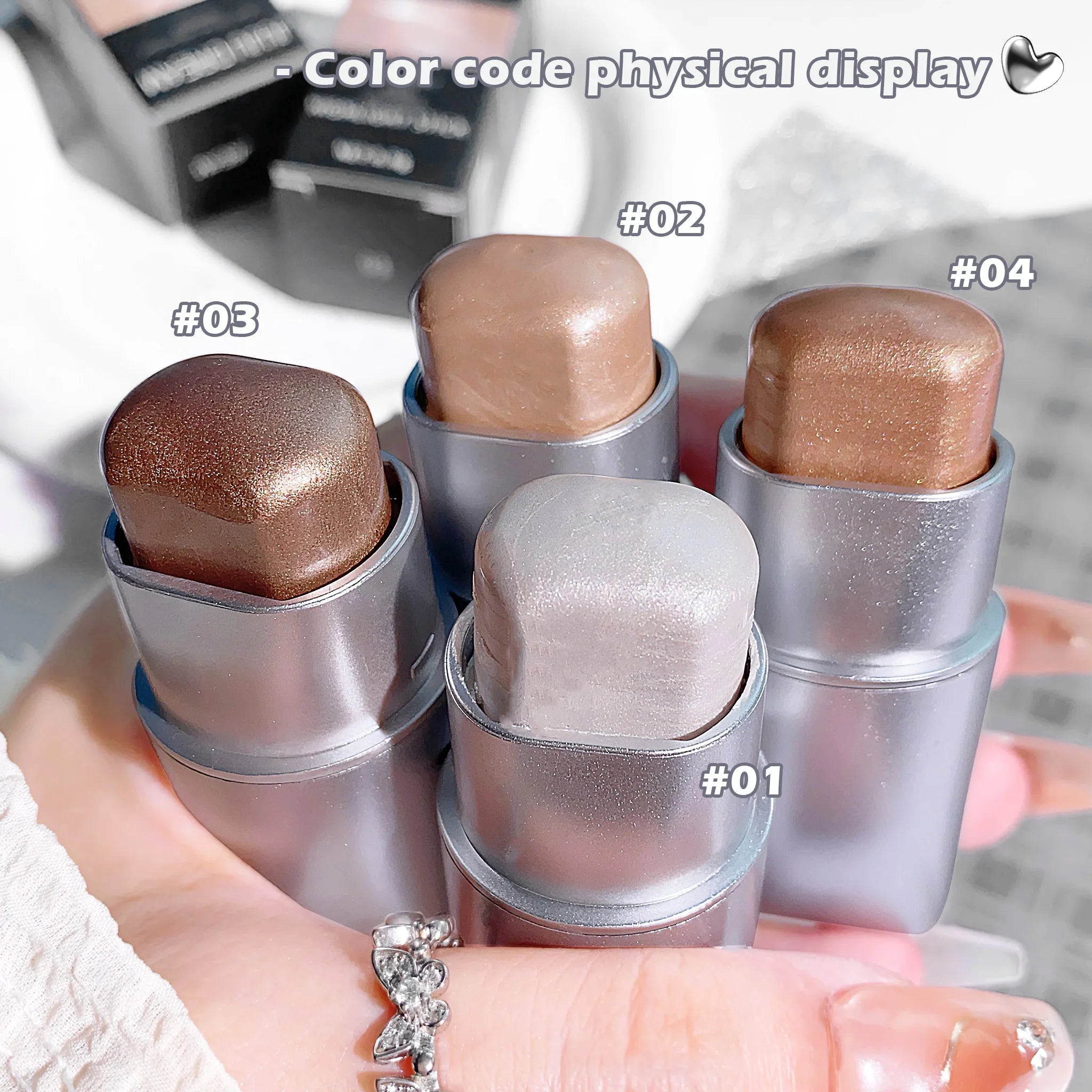 Fluorescent highlighter - Moist facial skin, natural contouring, brightening lighting effects and highlight effects Zpaxo