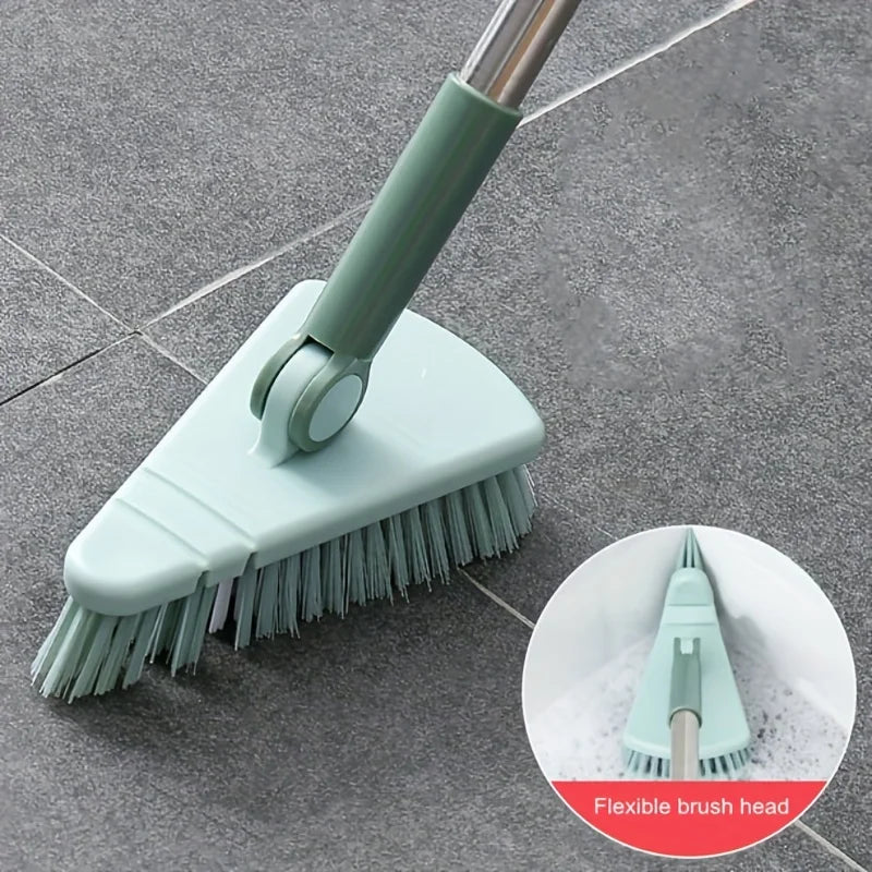 Triangle Floor Brush Long Handle Detachable Bathtub Gaps Bathroom