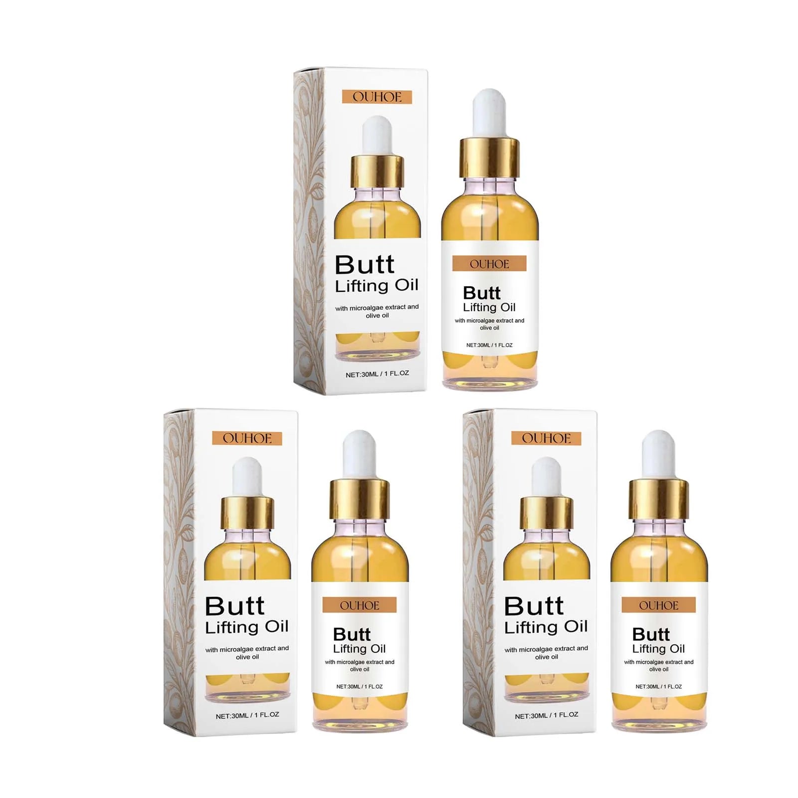 Hip & Buttock Lifting Firming Oil – Tighten & Sculpt Body Firming Oil Zpaxo 3Pcs