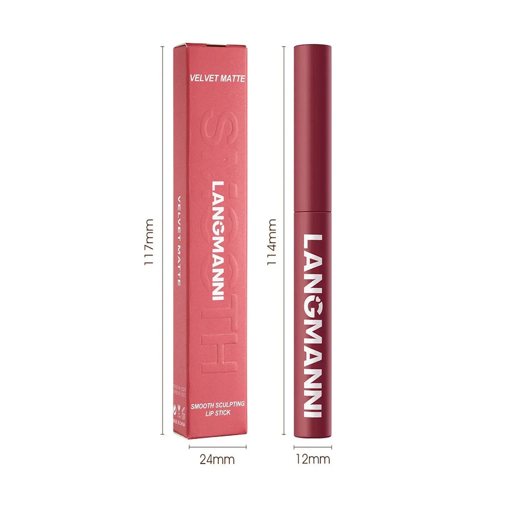 New Rotating Velvet Matte Lipstick Long Lasting Waterproof Lipstick Non-Stick Cup Lip Stain Tint Cosmetics Pencil Liner Makeup Zpaxo