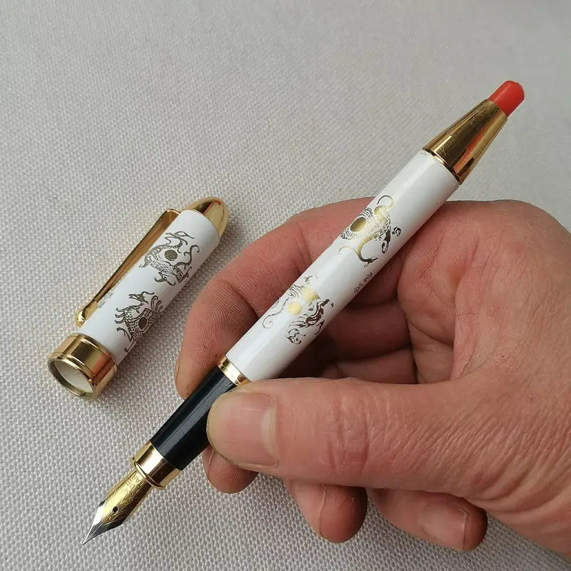 Vintage Beijing Jinxing Fountain Pen, Fine Tip, Metal Barrel, Adult Writing, Iridium Point, Retro, Zpaxo