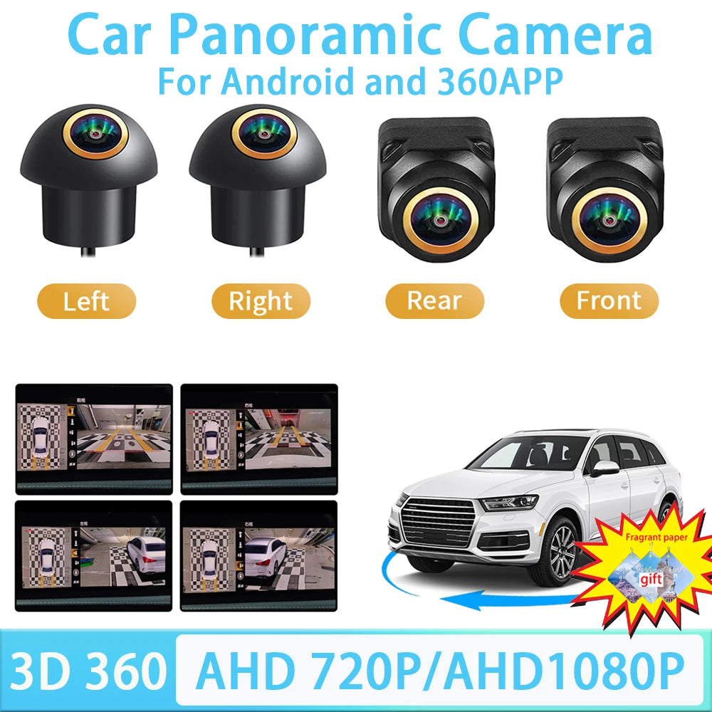 WDR 360 Camera Android Multimedia Panoramic System Built-in 360App 8K