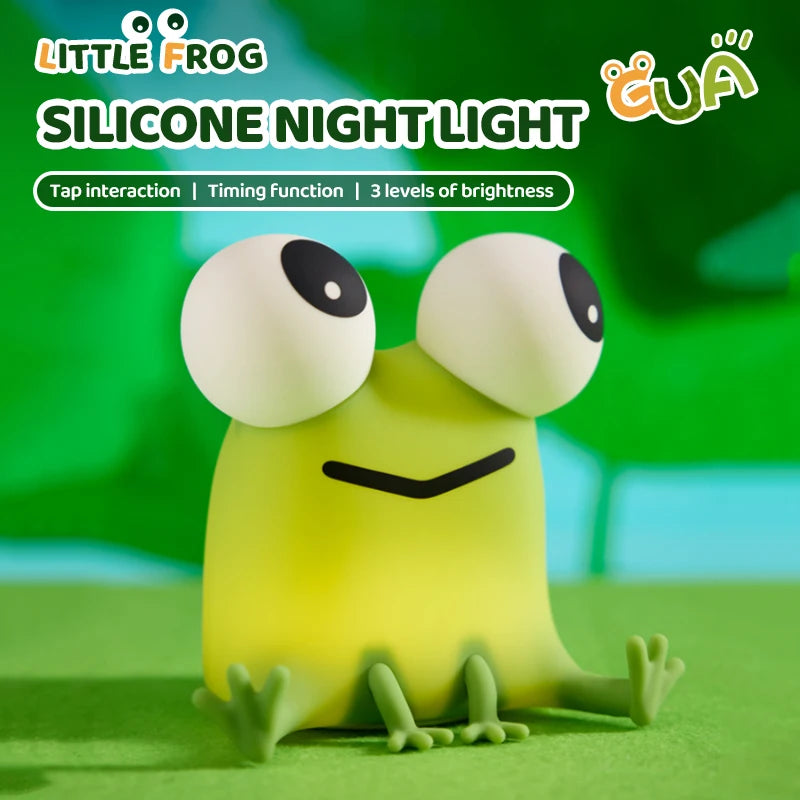 Cute Rabbit Night Light Novelty LED Squishy Animal Night Lamp 3 Brightness Level Dimmable Rechargeable Touch Lamp Zpaxo