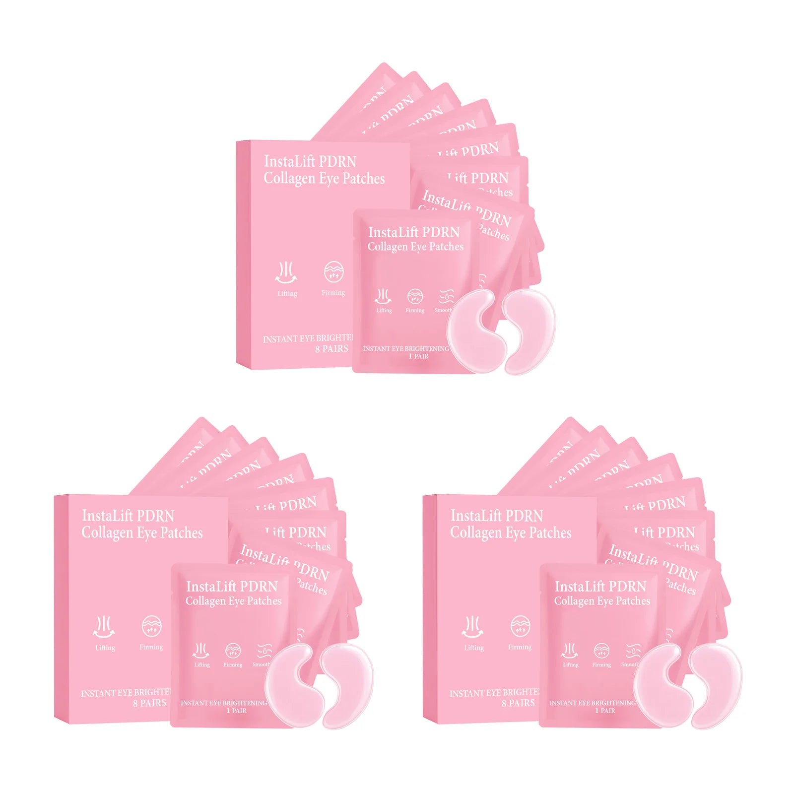 PDRN Collagen Eye Patches – Dark Circles, Bags & Wrinkles Eye Patches Mask Zpaxo 24Pcs Boxed