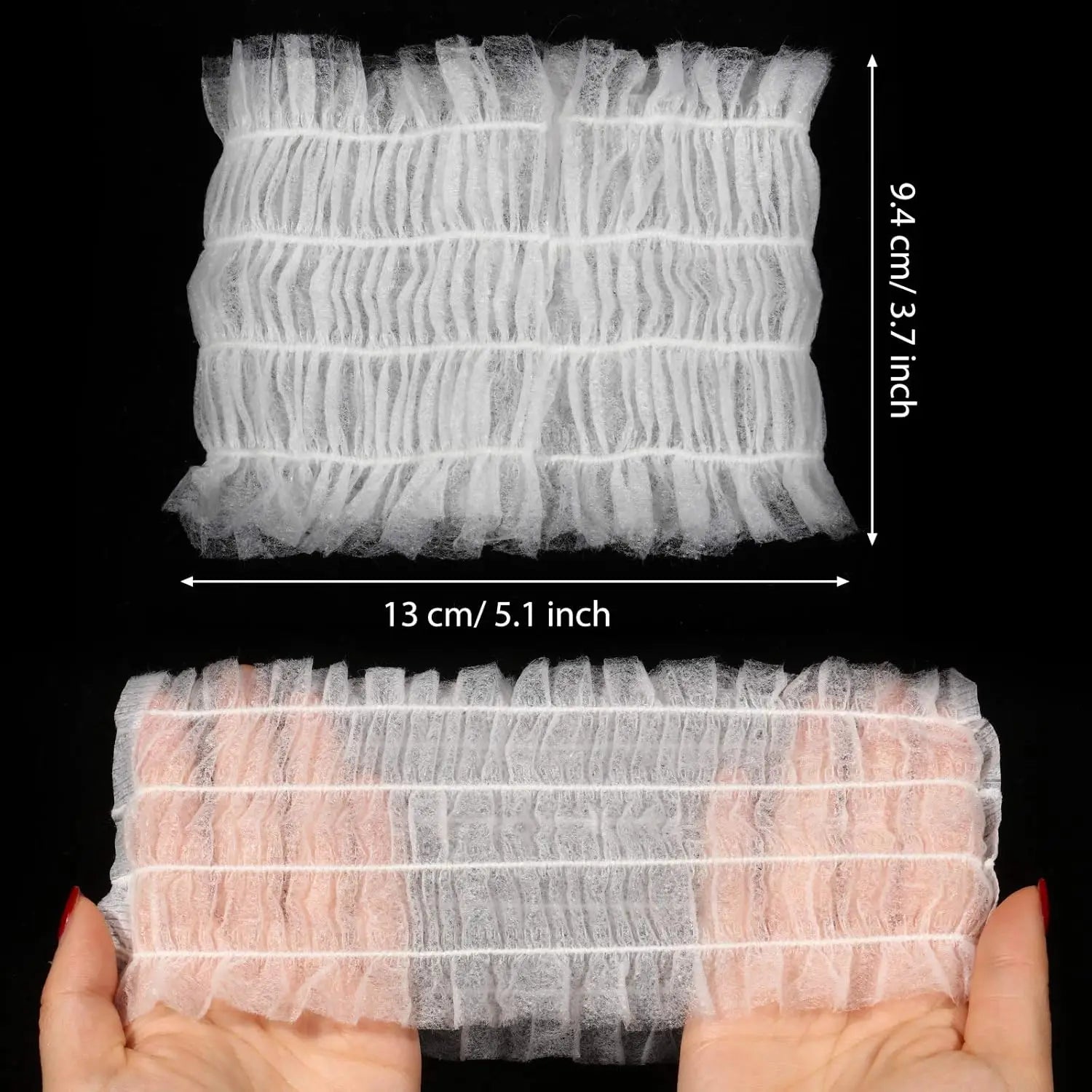 100Pcs Disposable Headbands for Women Spa Facial Disposable Hairband Non-woven Fabric Headband for Makeup Travel Skin Care Soft Zpaxo
