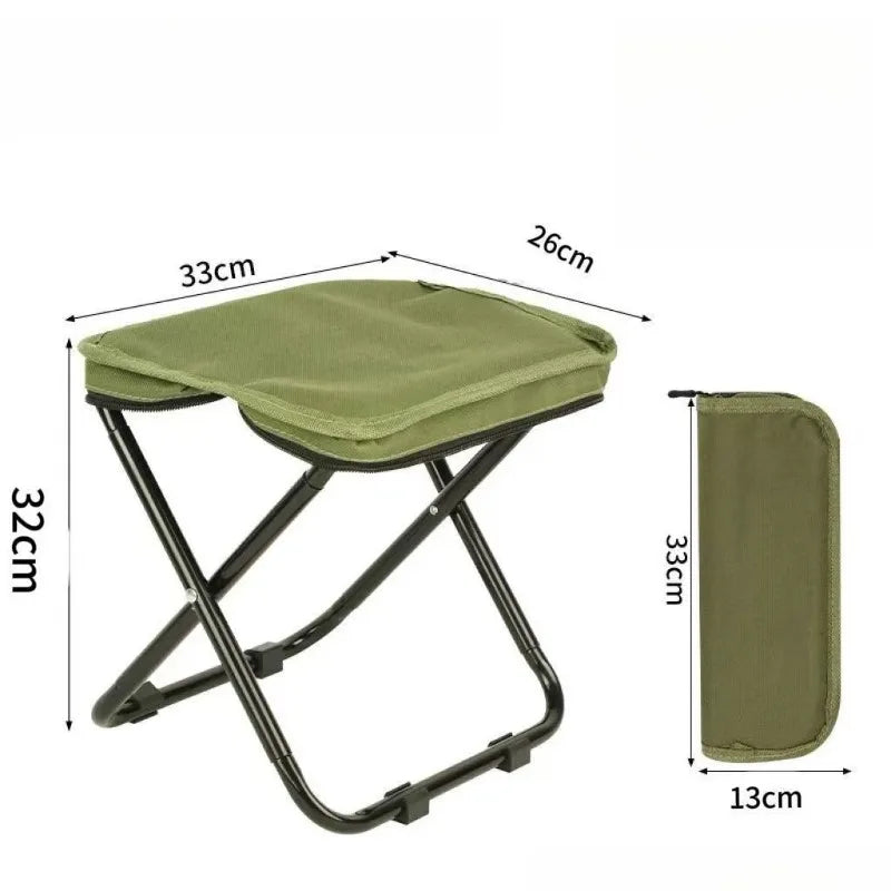 New Outdoor Pencil Case Folding Small Horse Tie Portable Handbag Stool Camping Picnic Stool Ultra Light Stool Train Queue Chair Zpaxo