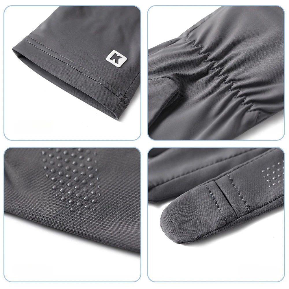 Summer women's UV resistant short outdoor windproof anti slip breathable driving and cycling gloves with sun protection gloves Zpaxo