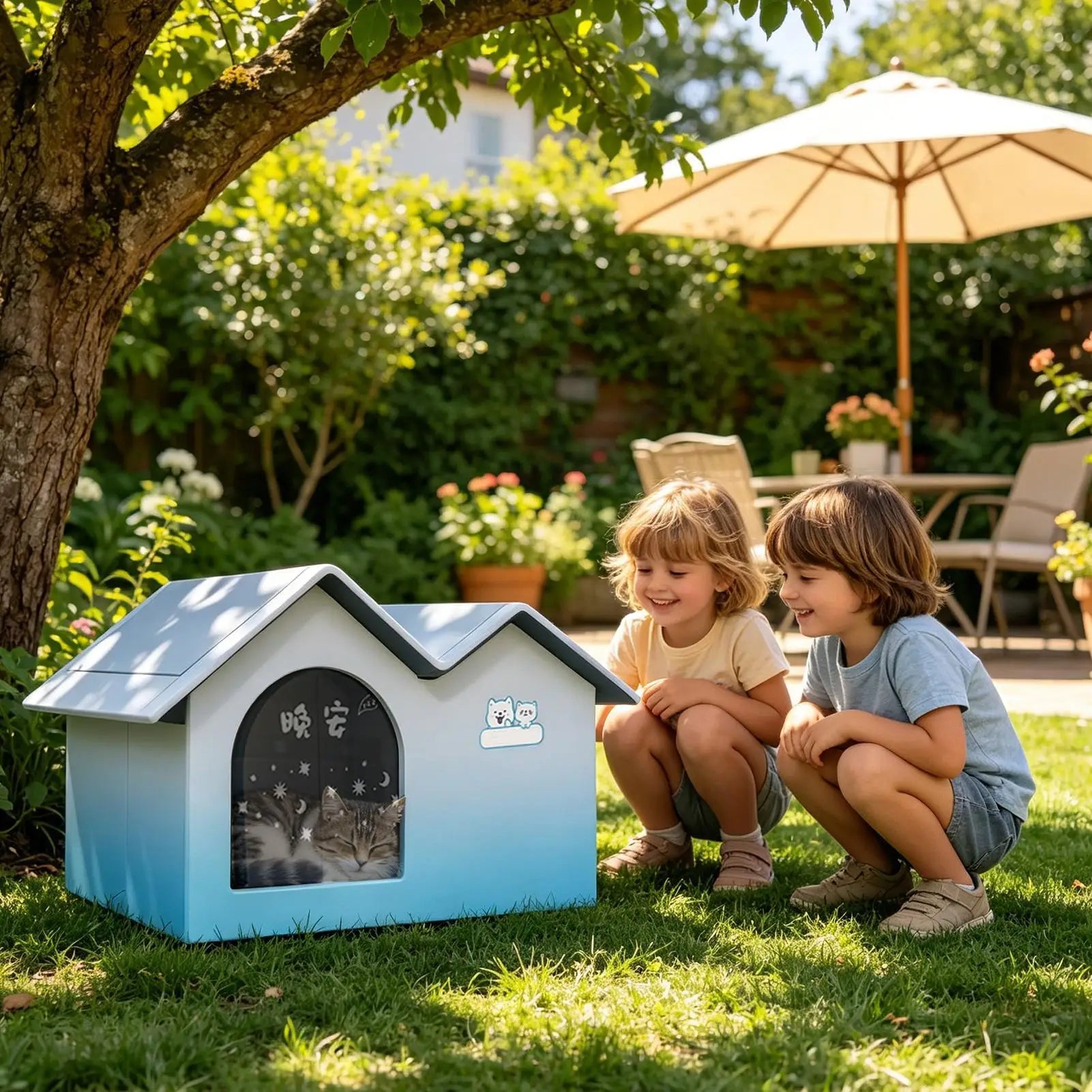 Cat Air Conditioning House Summer Cooling Tool Nest Dog Ice Four