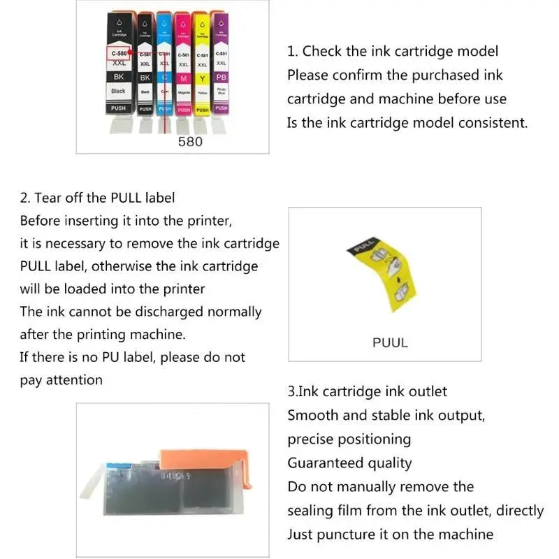 652F PGI580 PGBK CLI581 Cartridge Replacement for TS8150 TS8152 TS8250 Inks Zpaxo