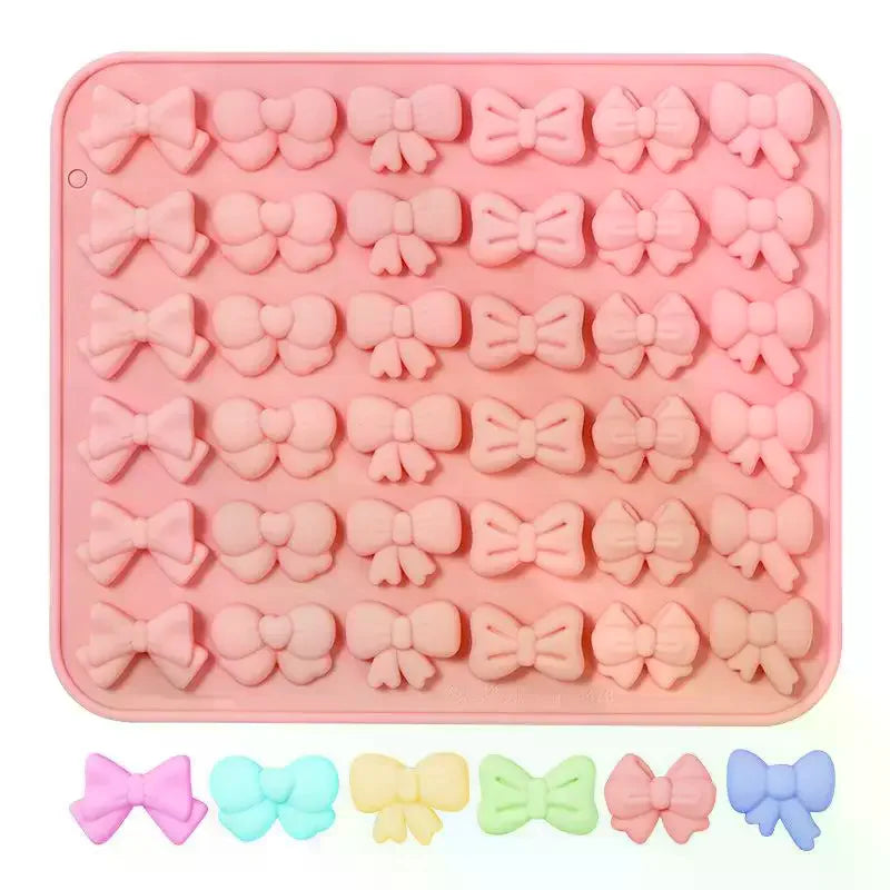 Bow Silicone Molds 6 Different Shapes 36-Cavity Chocolate Fondant Zpaxo