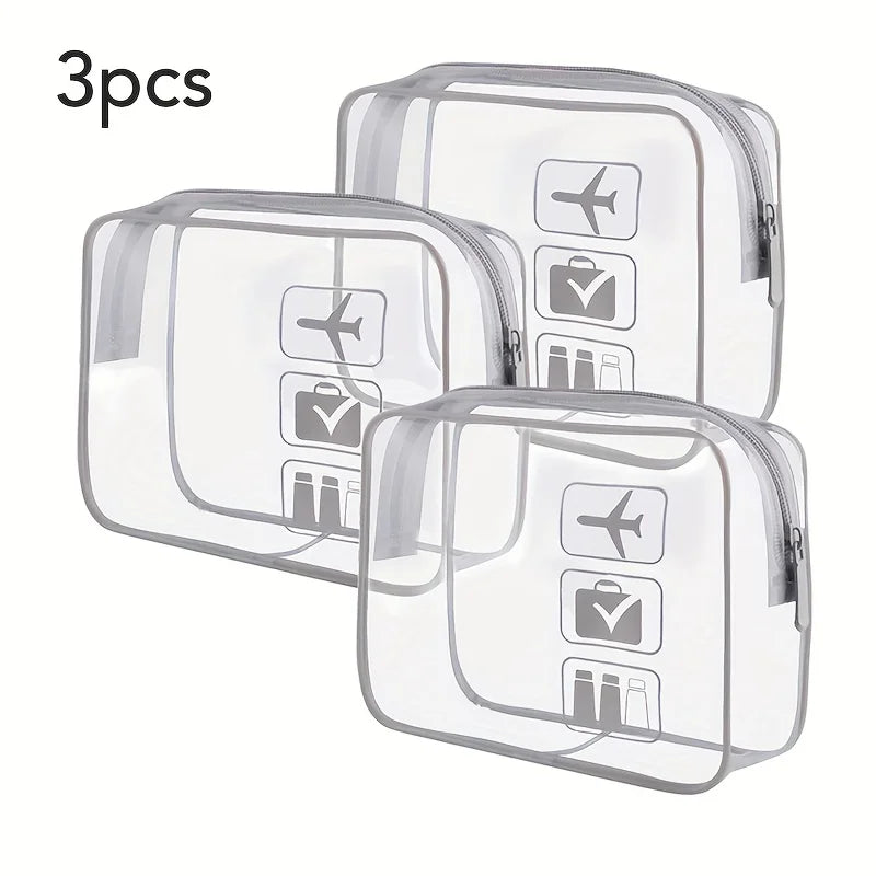 Cosmetic Pouch Clear Toiletries Bags Carry Airport Airline Compliant