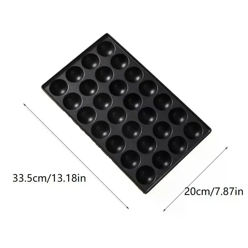 28 Hole Food Grade Non Stick Octopus Meatball Baking Tray Quail Eggs Zpaxo