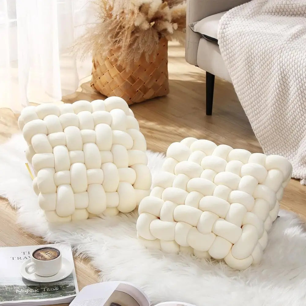 Knot Pillow Soft Throw Home Decoration Cushion Square Office Knotted