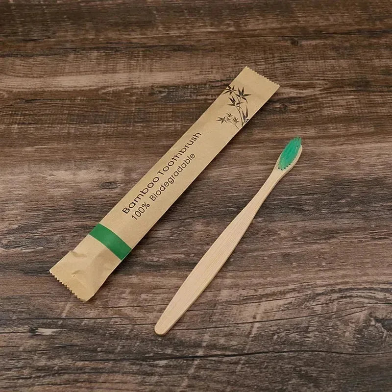 Bamboo Toothbrush Set – Soft Eco-Friendly Kids & Adult Brushes