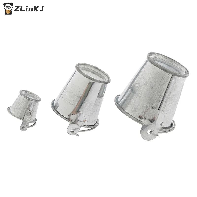 ▶1Pcs Mini Iron Bucket Model Miniature Dollhouse Decorations Children Beach Small Bucket Toy Zpaxo