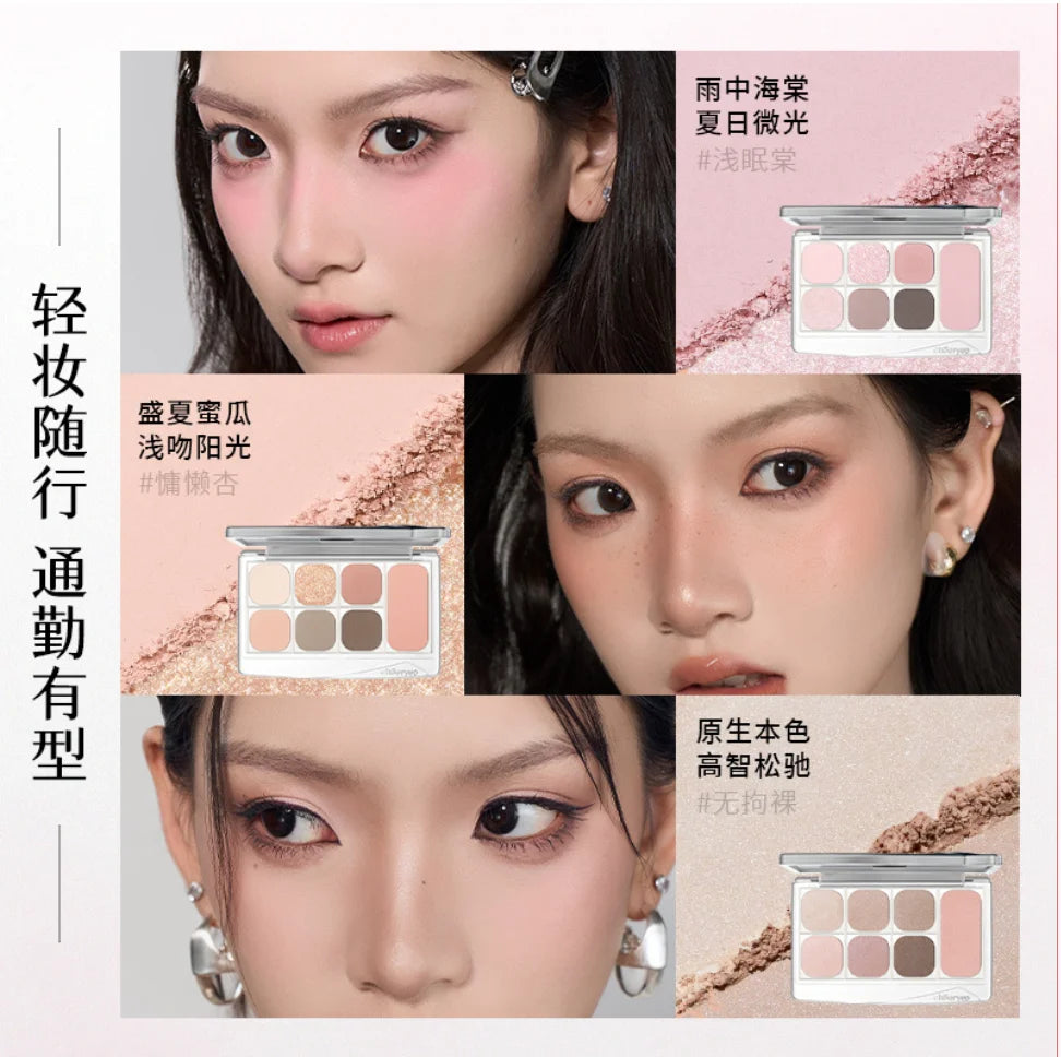 Qianyan Cheeryep Eyeshadow Palette Blush Multi-purpose Matte Satin Zpaxo