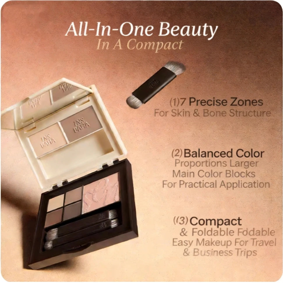 INSBAHA Eyeshadow All-in-one Face Palette My Way Blush Highlighter Zpaxo