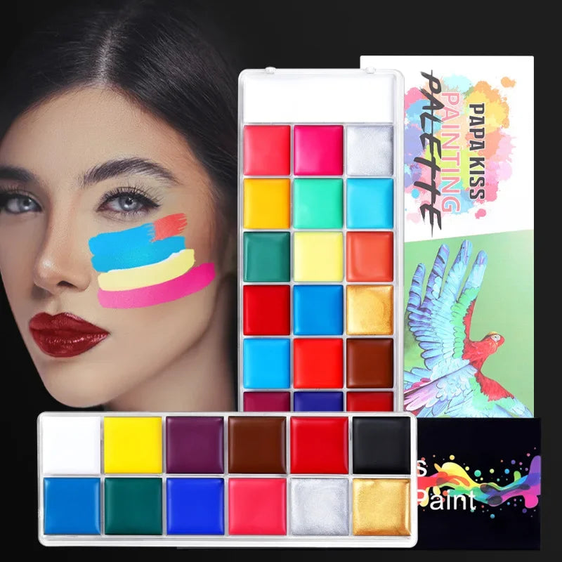 20 Colors Face Body Oil Painting Paint Pigment Non Toxic Safe Kids Zpaxo