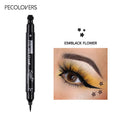 Star Liquid Eyeliner Black Moon Stamp Eye Liner Pencil 2 in 1 Waterproof Long-lasting Easy Applying Eye Eyeliner Pen Makeup Zpaxo 03