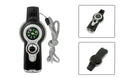 7-in-1 Survival Whistle – Compass, LED Light & Lanyard