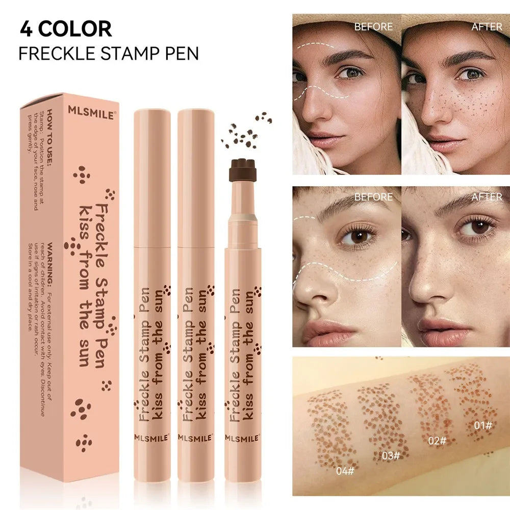 Natural Lifelike Freckle Pen Waterproof Concealer Dot Spot 3D Stamp Zpaxo
