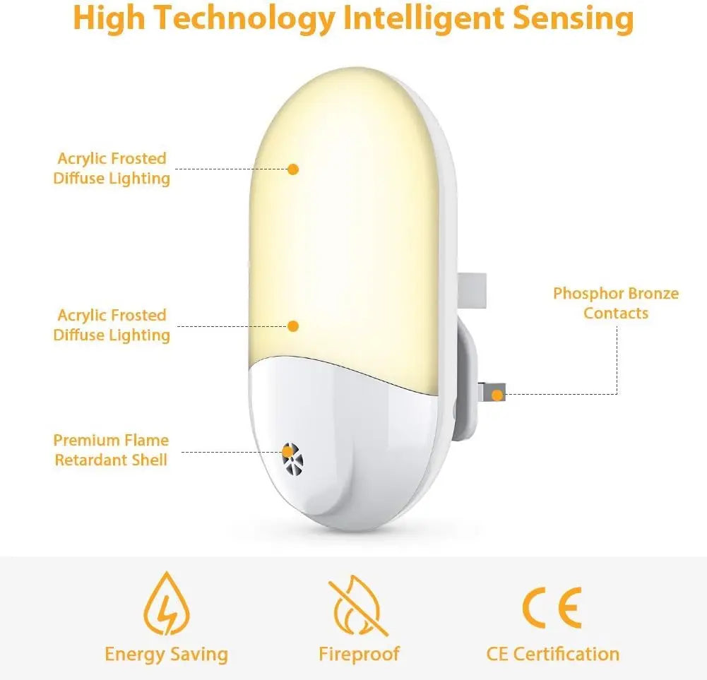 LED Night Light Plug in Wall Automatic Dusk to Dawn Sensor RGB Night Lights Remote Control Color Change LED Night Light for kids Zpaxo