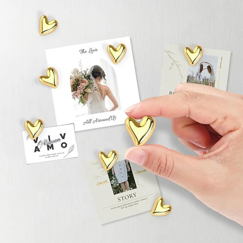 10 Heart-shaped Fridge Magnets Magnetic Message Boards Camera Zpaxo