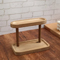 Hot Wooden Storage Shelf 2-Tiers Desktop Organizer Shelves Desk Display Rack Desktop Dressing Table Cosmetics Storage Rack YUZI Zpaxo Brown