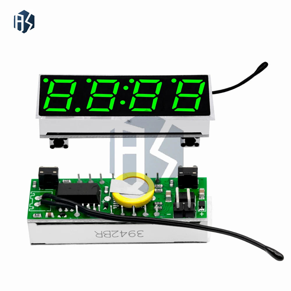 RX8025T 3-in-1 LED Display Module Digital Clock Thermometer Voltmeter Zpaxo