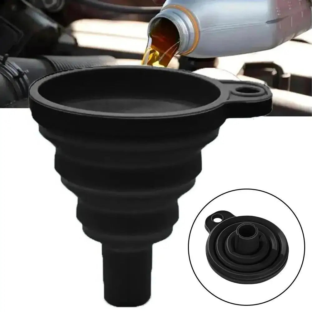 Foldable Silicone Car Engine Funnel – Oil & Fluid Change Tool Automotive Funnel Tool Zpaxo Default Title