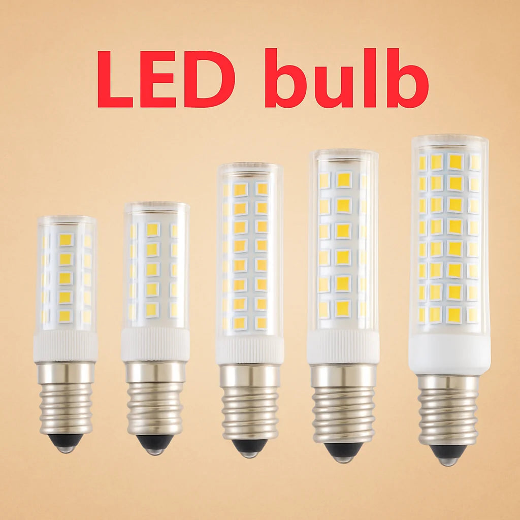 E14 LED Corn Bulb 7W 9W 12W 15W 18W, 220-240V 2835 SMD, 360° Beam Angle, Bright Mini Light for Halogen Chandelier Replacement Zpaxo