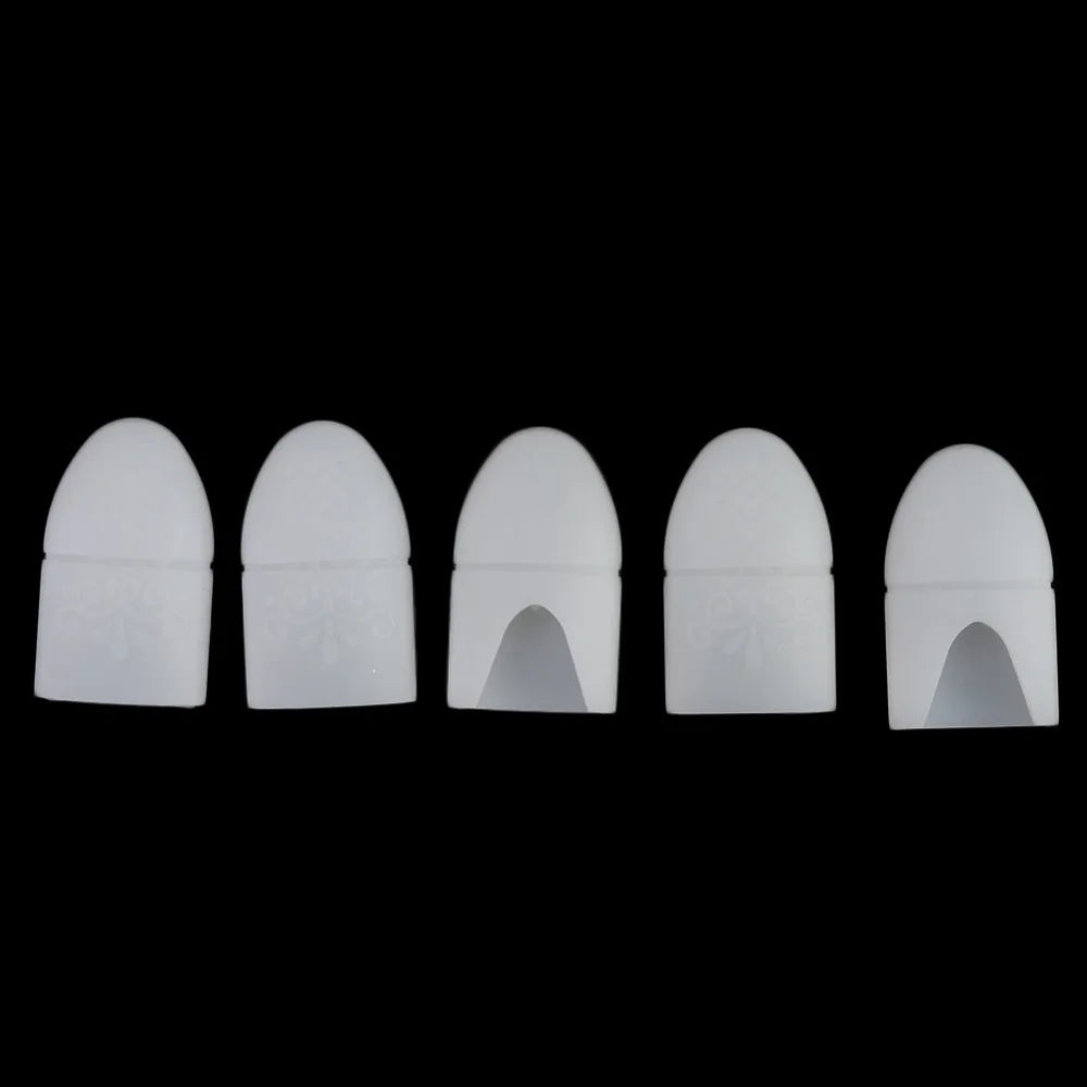White Nail Polish Removal Clips Silicone Stretchable Design Prick Zpaxo