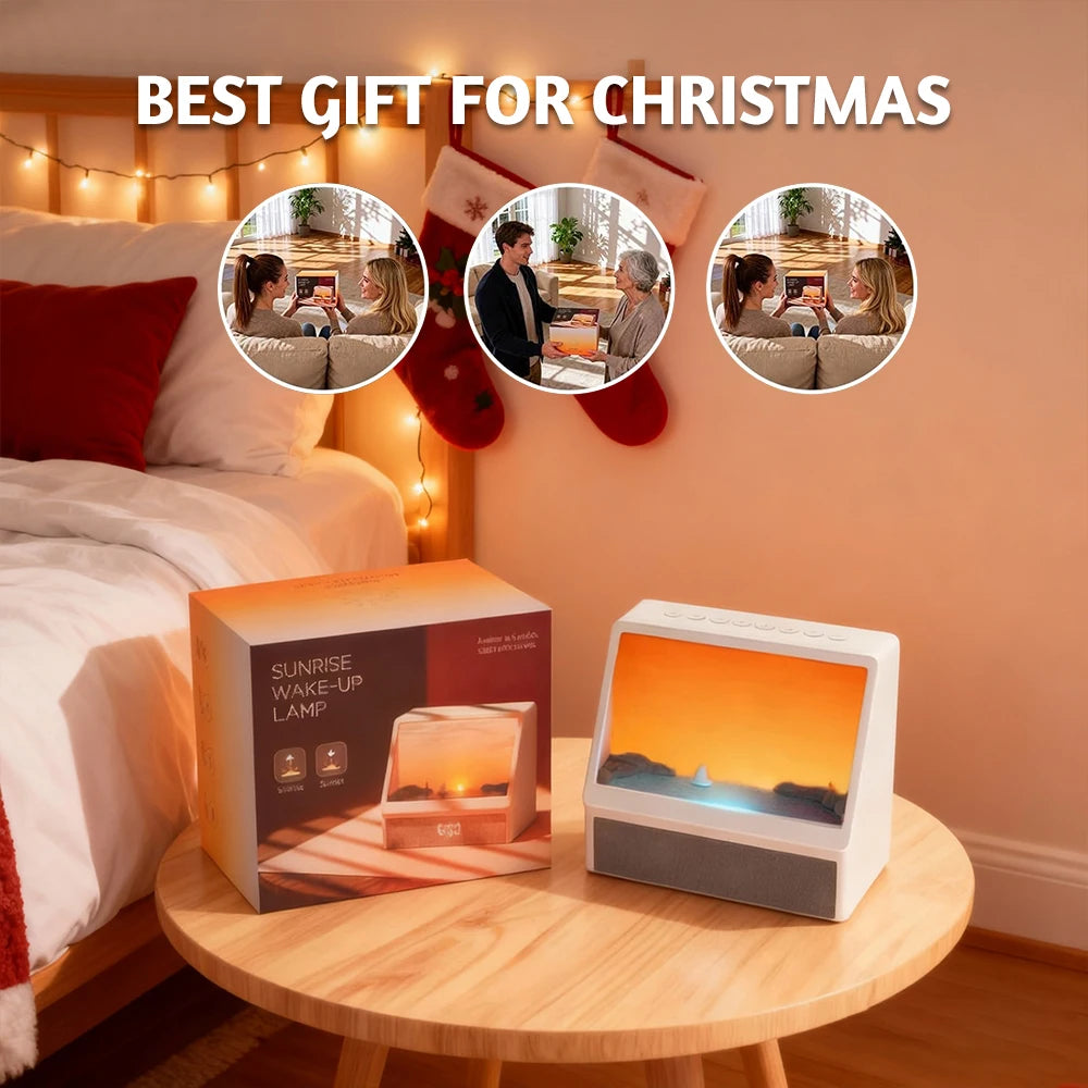 Sunrise Alarm Clock Table Decoration Light With White Noise Dimmable Wake-Up Light With Snooze Function For Bedroom Decor Zpaxo