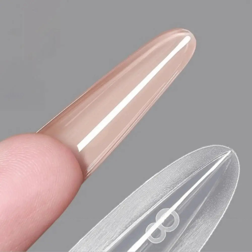Clear Nail Sandwich Dual Forms Art 15 Shapes Extension Gel Builder Zpaxo
