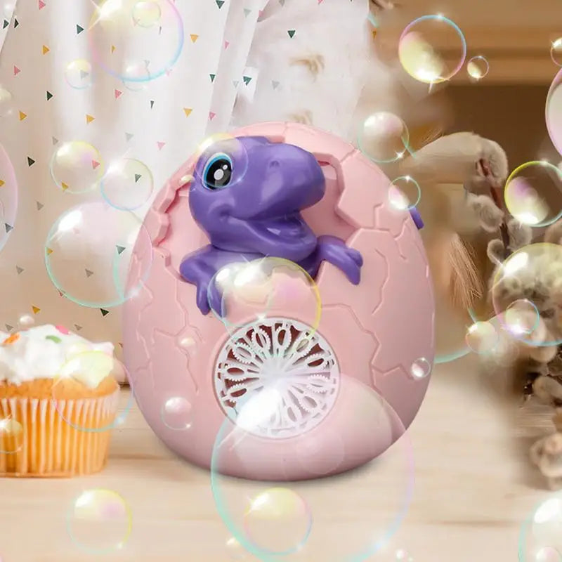 Bubble Blower Light And Sound Dinosaur Shape Bubble Wand Rechargeable Automatic 12-Hole Electric Machine Leak-Proof Design For Zpaxo