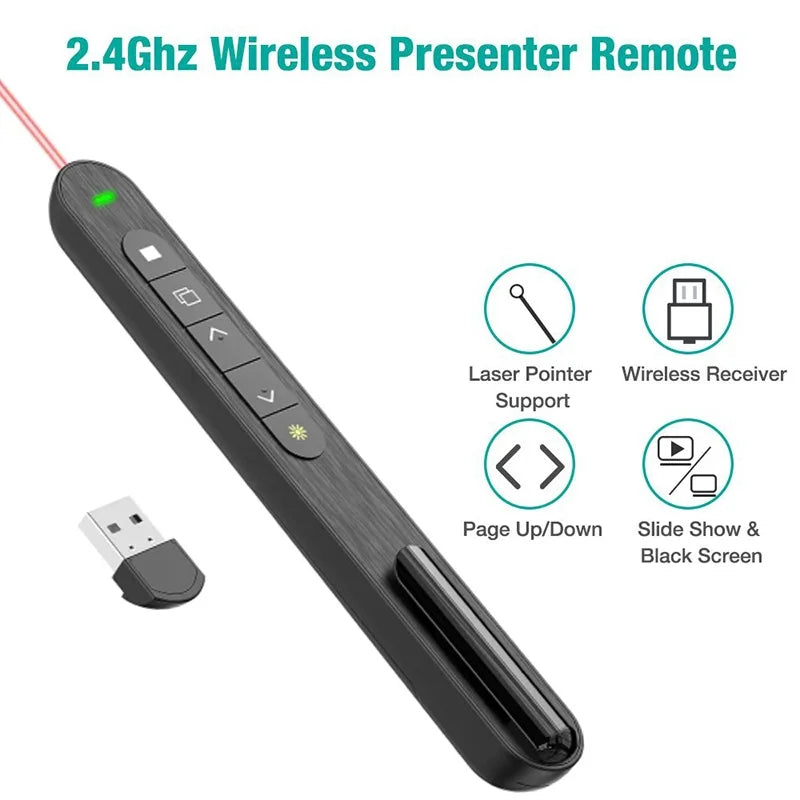 2 4GHz USB Whiteboard Remote Control Pen Pointer Clicker Presenter