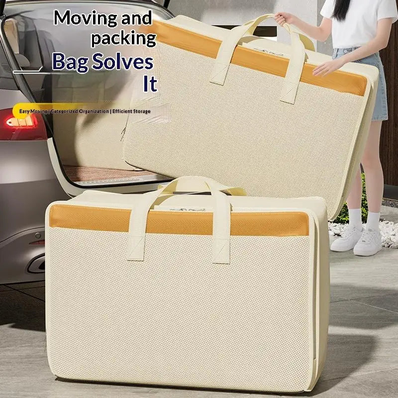 Large Capacity Thick Non Woven Storage Bag Dustproof Moisture Proof Organizer for Clothes Bedding Wardrobe Home Space Zpaxo