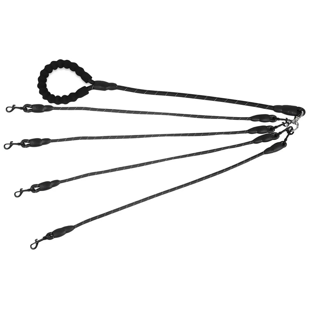 4-Dog Tangle-Free Leash – Detachable Lines & Comfort Grip