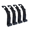 4Pcs/set Adjustable Car Seat Headrest Hook Space-Saving Large Load-bearing Car Seat Back Purse Hanger Reusable Easy to Install Zpaxo Black