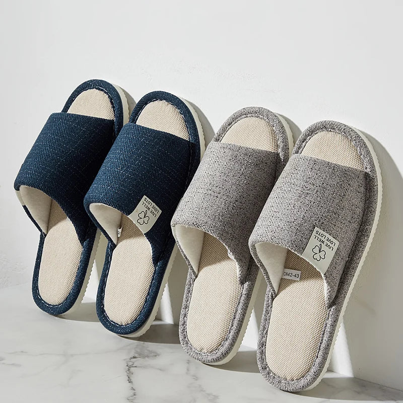 Home Linen Slippers Men Spring&autumn Comfortable Bedroom