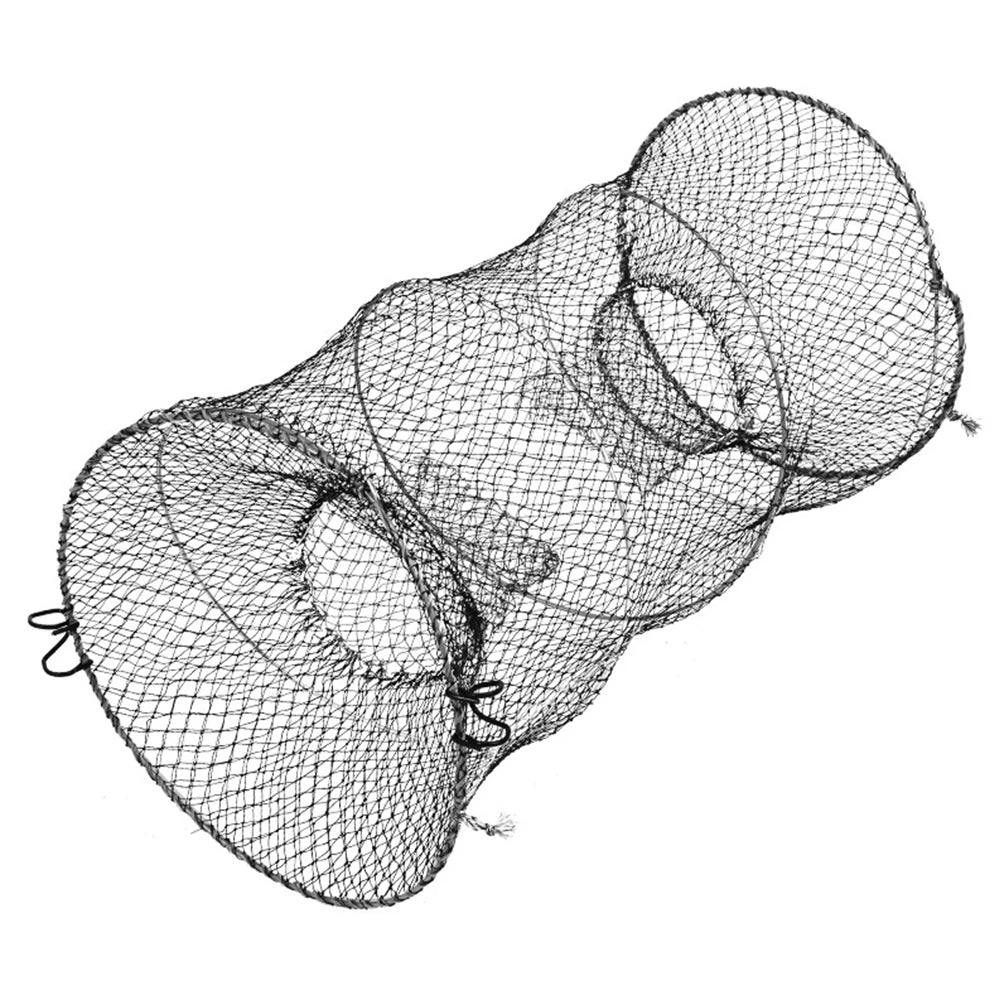 Folding Crab Trap Fishing Net Cage Collapsible Casting Telescopic